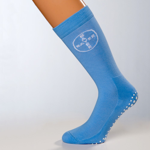 antirutschsocken mit logo blau
