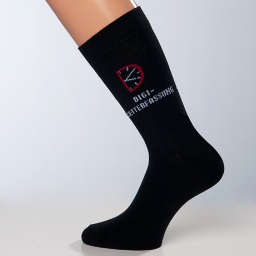 schwarze socken mit logo business-socken